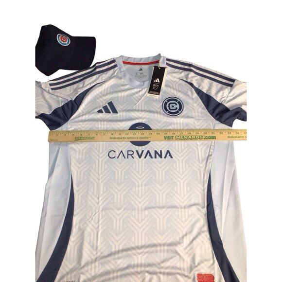 Chicago Fire FC Adidas Away 25/26 Soccer Jersey Sz. XL With Hat - Picture 14 of 16